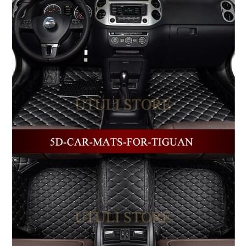 Leather Car floor mats for Volkswagen Tiguan Touareg Touran Vento custom fit car all weather carpet floor liners foot mats