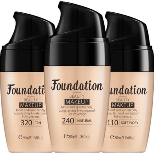 Face Foundation Cream Waterproof Long-lasting Concealer Oil Liquid Professional Makeup Matte Base Make Up Cosmetics Maquiagem