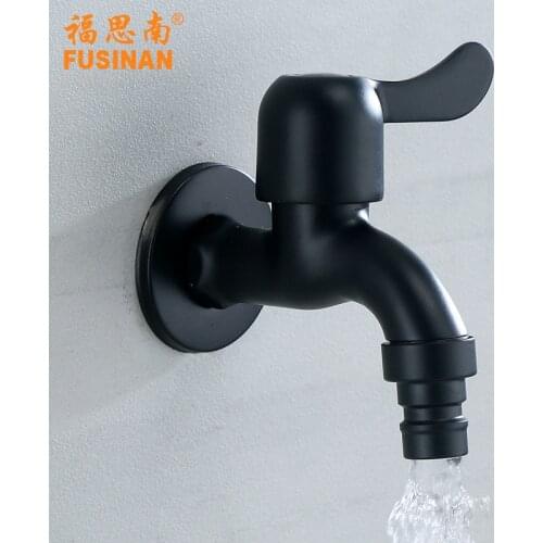 Kitchen accessories 304 stainless steel black paint quick opening washing machine faucet balcony pool mop pool faucet