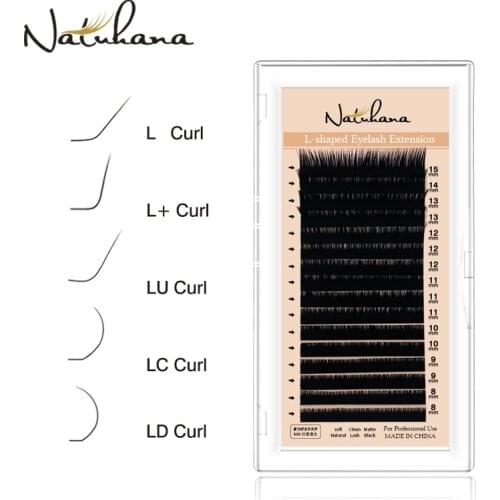 L / L+ / LC / LD / LU curl False Eyelash Extensions Matte Black 8-15mm Mixed PBT Mink Eyelashes L M Shaped Lashes for Makeup