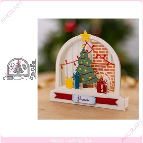Christmas Closet Scene Metal Cutting Dies for DIY Scrapbooking Photo Album Decorative Embossing Paper Card Crafts Die 2021