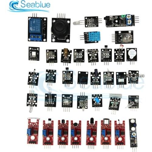 37 in 1 Sensor Kits 37 Sensor Ultimate For Arduino Raspberry Pi Beginner Learning Sensor Module Suit Ultimate MCU Education User