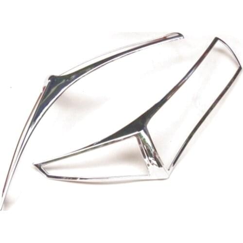 For Toyota Corolla 2014 ABS Chrome Front Head Light Lamp Cover Trim Front Head Light Cover Auto Styling Accessories