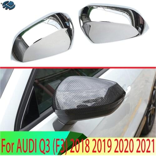For AUDI Q3 (F3) 2018 2019 2020 Door Side Mirror Cover Trim Rear View Cap Overlay Molding Garnish