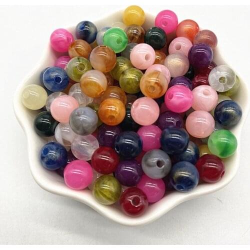 New 8mm --14mm Acrylic Beads Imitation Pearl Beads Scattered Beads DIY Handmade Earrings Bracelet Accessories Materials #20