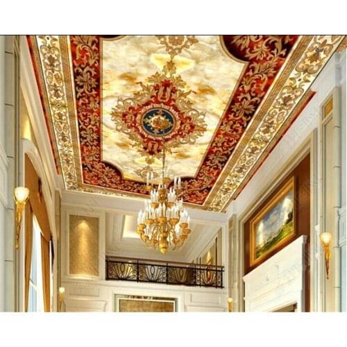 Beibehang Custom wallpaper Modern ceiling wallpaper mural ceiling European Interior floor painting Ceiling wallpaper 3d floor