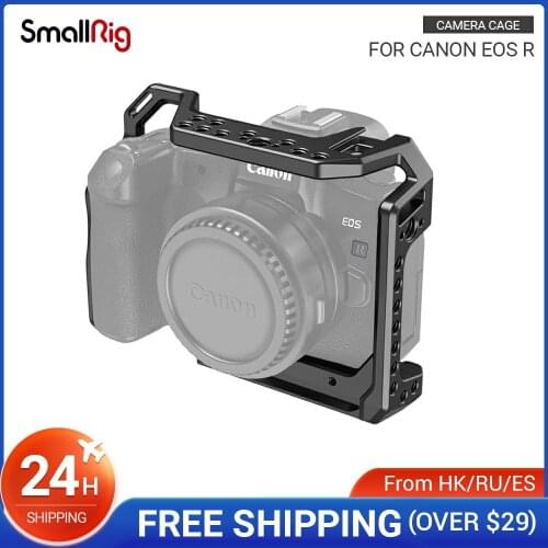 SmallRig Form-fitting Arca-Type Cage With 1/4"-20 & 3/8"-16 & ARRI Accessory Threads & Cold Shoe Mount For Canon EOS R - 2803
