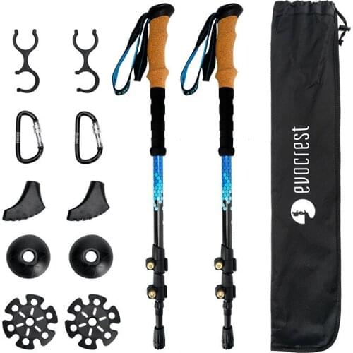 For Nordic walking sticks camping hiking Ultralight Adjustable Telescopic Alpenstock Trekking Pole walking New arrival