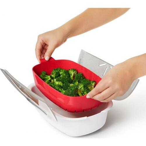 Microwave Steamer BPA Free Heat-resisting PP Non-stick Vegetable Cookware Steamer for Kitchen Steamers Cookware