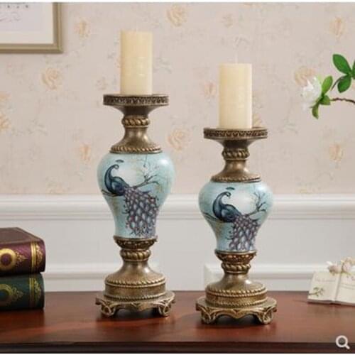 Creative American retro candlestick crafts, home office restaurant bar desktop decoration crafts, Christmas gifts
