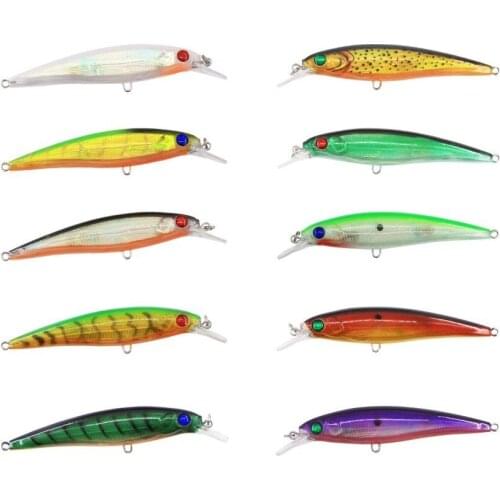 Minnow Lure 10pcs/Lot 13.5cm 13g Hard Plastics Lure With 3D Fishing Eyes Laser Scales With High Strength Hooks
