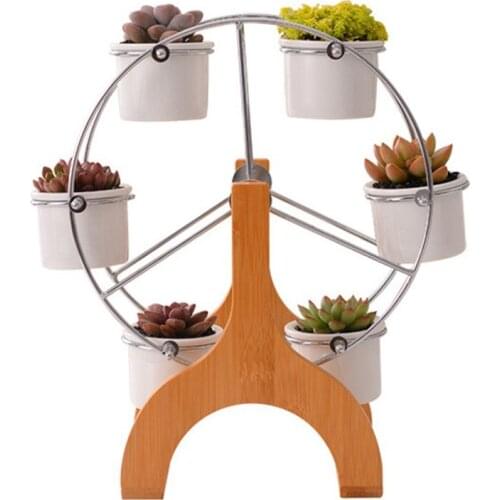 Simple White Suit Succulents Combination Potted Creative Ferris Wheel Flowerpot Zakka Ceramic Flowerpot