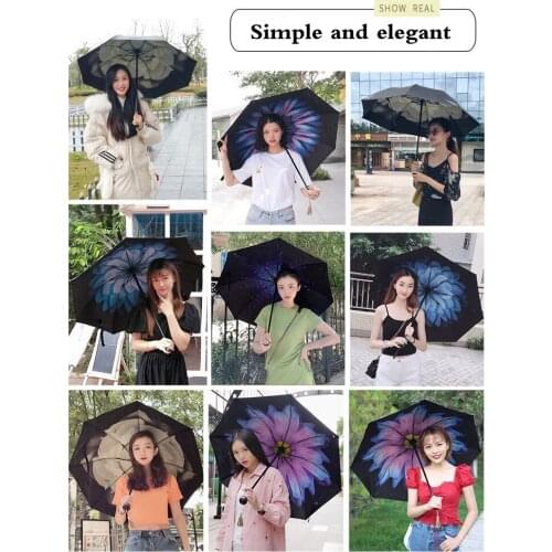 Hot sale large foldable student umbrella ladies outdoor sunscreen rainproof equipment men and women umbrella sunscreen umbrella