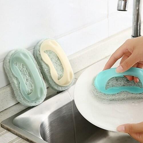 Home Cleaning Brushes Soft Sponge Multifunctional Bath Tiles Brush Wash Pot Clean Bathroom Accessories Kitchen Cleaning Wash