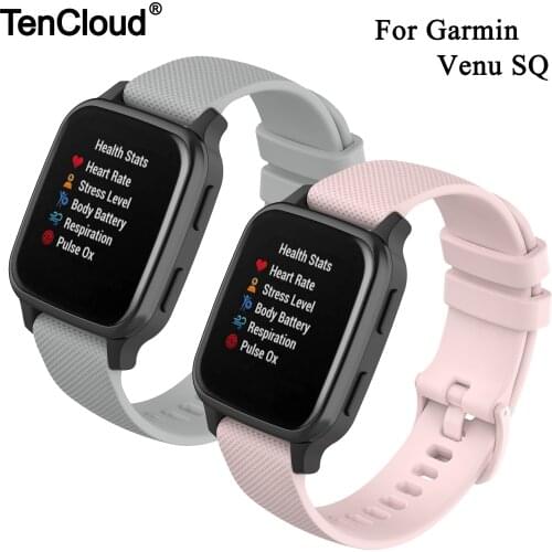 Replacement Watchband For Garmin Venu SQ Wrist Strap For Garmin Venu Silicone Bracelet Watch Accessories Durable Loop 20mm Belt