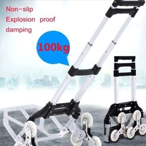 Super Folding Shopping Cart Portable Non-slip Trolley Rider Trailer Grocery Effortless Shock Absorption Shopping Basket 100kg