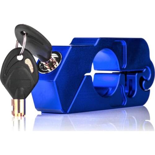 Universal Motorbike Brake Lock Anti Theft Bike Grip Brake Lever Handlebar Security Scooters Lock Throttle Grip Lock Blue
