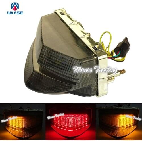 Waase E-Marked Rear Taillight Tail Brake Turn Signals Integrated Led Light Smoke For 2001-2003 HONDA CBR600F4i CBR 600 F4i PC35