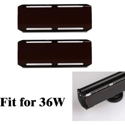2PCS Snap on Lens Protective Cover Amber Black Red Green Clear Blue Shell For 7" inch 36W Led Work Light Bar Spot Flood ATV SUV
