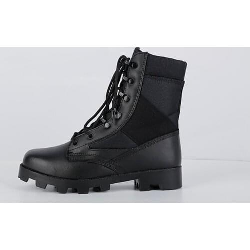 Factory Supply Durable Anti-slip Army Tactical Military Leather Boots