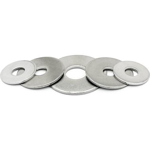 1/100X M2.5 M3 M3.5 M4 M5 M6 M8 M10 M12 M14 M16 A2-70 304 Stainless Steel Large Size Oversize Big Wider Flat Washer Plain Gasket