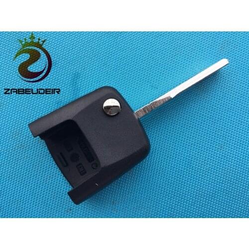 1Pcs Of New Replacement Key Blade Uncut Case Shell For Vvw Blank Remote Flip Cover HU66 Head Square No Logo Car Accessories Part