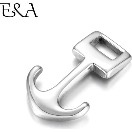 Stainless Steel Curved Anchor Hole 8*4mm Bracelet Hooks Clasp for Jewelry Making Findings DIY Supplies Accessories Wholesale