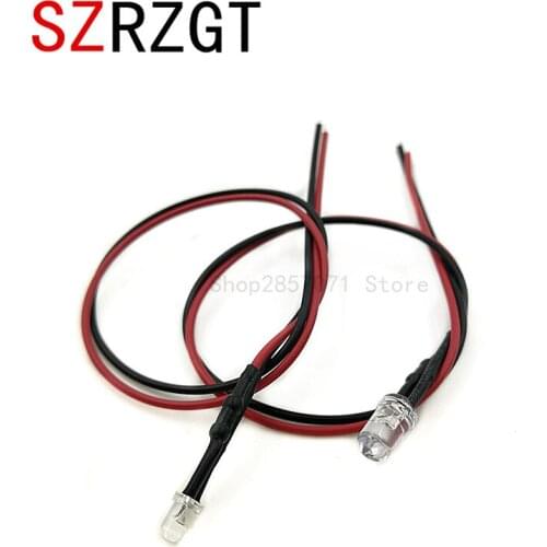 20pcs lot 12V 20cm Pre Wired 3mm 5mm LED Light Lamp Bulb Prewired Emitting Diodes For DIY Home Decoration