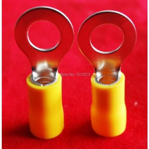 50PCS/lot pre-insulating terminal RV5.5-8 12-10AWG(4-6 square meter) wire connector