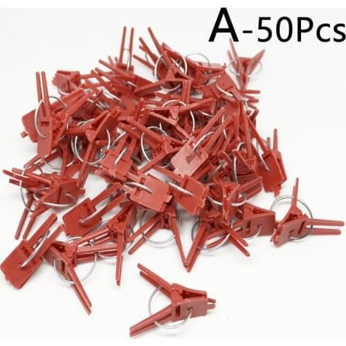 50pcs Plastic Plant Support Clips Clamps For Plants Hanging Vine Greenhouse Vegetables Tomatoes Grafting Clips Garden Graft Clip