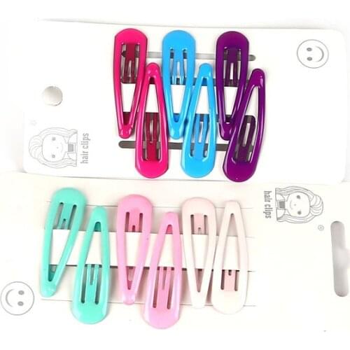 6pcs/set Girls Hair Accessories Korean Fashion BB Hair Clip Solid Candy Color Barrette Cute Hair clip Hair Clips for Women