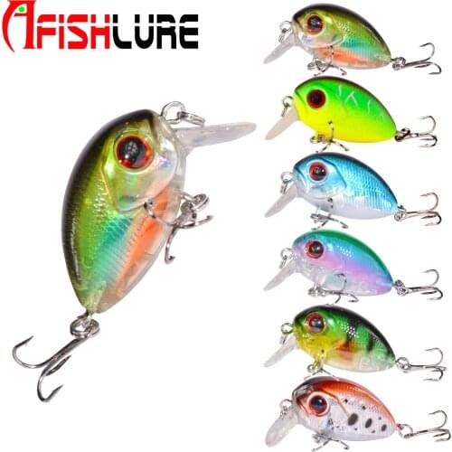 Afishlure Minnow Lure Trout Bass Artificial Bait Mini Crank