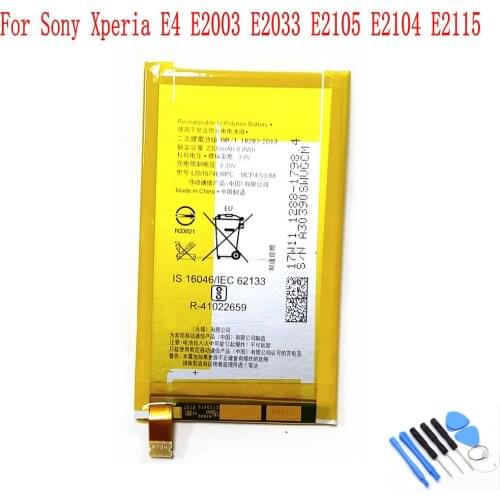 100% NEW Original LIS1574ERPC 2300mAh battery For Sony Xperia E4 E2003 E2033 E2105 E2104 E2115 Mobile phone