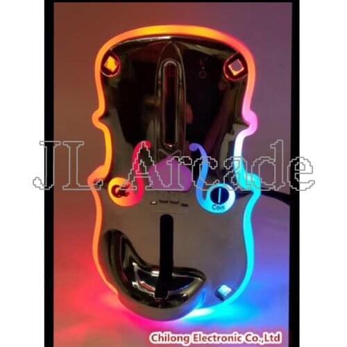 Free shipping Acceptor CPU Comparison Colorful LED Special front panel Coin Selector for Arcade cabinet Game accessories