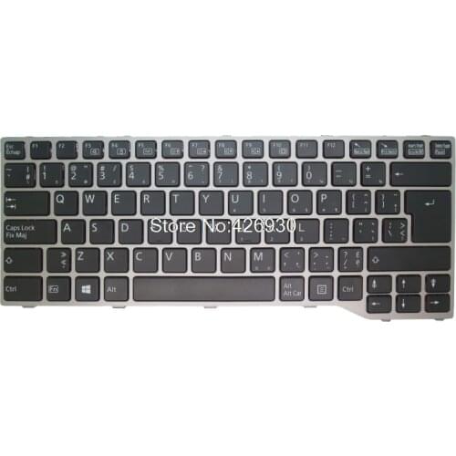 CA Laptop Keyboard For Fujitsu For Lifebook T725 T726 MP-12S16CU6D853W CP673000-03 Canada Black With Gray frame Red edge new