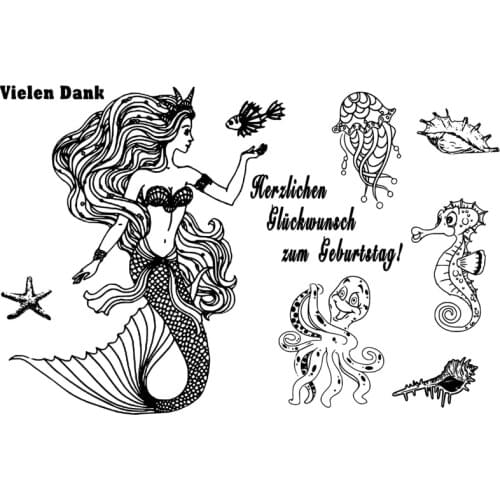 DABOXIBO Mermaid Underwater World Clear Stamps Mold For DIY Scrapbooking Cards Making Decorate Crafts 2020 NEW Arrival