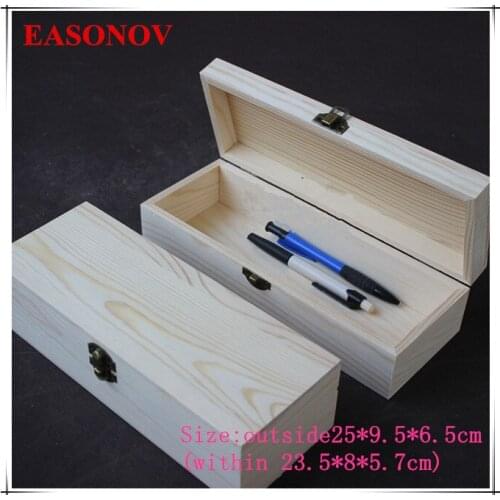 EASONOV 25 * 9.5 * 6.5cm solid wood storage box jewelry box packaging gift box