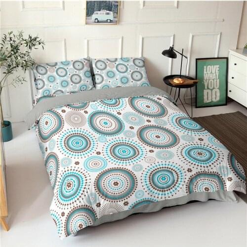 3D Geometry Pattern Bedding Set Reactive Printed Home Textiles Soft Duvet Cover Pillowcase Boy Girl Bedroom Quilt Cover 2/3 Pcs