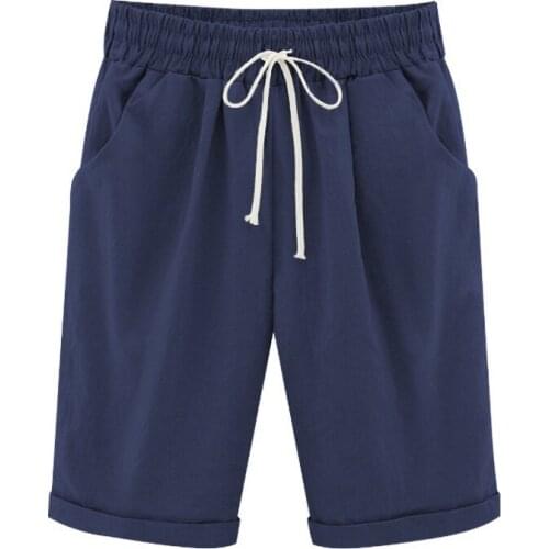 Summer Fashion Plus Size Women Shorts Solid Color High Waist Oversized For Female Casual Loose Streetwear Feminine Shorts