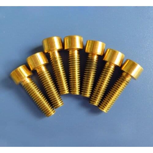 M8x40mm (8pcs) Brass Allen Screw Hex Socket Cap Head Screws SHCS Bolt Inner Hexagon Bolts