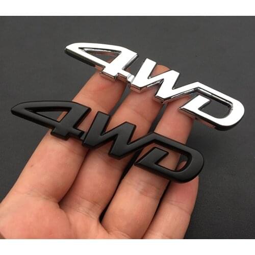 3D Metal 4WD Logo Car Sticker Badge Decals Auto Decoration For Toyota RAV4 Highlander Corolla Crown Yaris Tundra Vehicle Styling