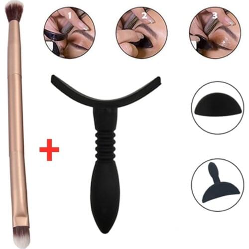 Fashion Women Lazy Eyeshadow Silicon Stamp Magic Cut Crease Cat Eye Contour Supplies Makeup Tools Eyeshadow Applicator Stamp