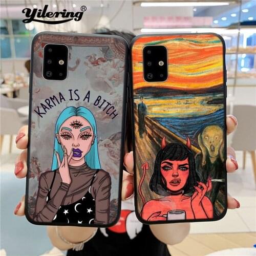 Fashion Devil Girl for Case Samsung Galaxy A21S A31 A41 A51 A71 A81 A91 A01 A11 EU A20E A10 A30 A40 A70 A50 A30S A50S Case Cover