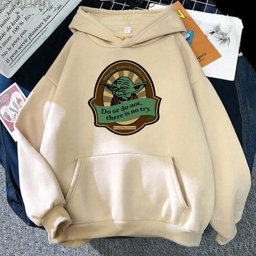Disney Star Wars Mandalorian Yoda Sweatshirts Do Or Do Not There Is No Try Hoodies Male Casual Men Pullover Streetwear