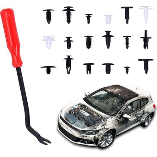 Car Plastic Rivets Set+tie+buckle Buckle Boxed Accessories Bag Car Fast Clip Clip Screws Fastener Removal Tool Set