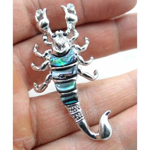 Natural stone Abalone Shell Scorpion Beads charm Pendant for diy Jewelry making necklace Accessories
