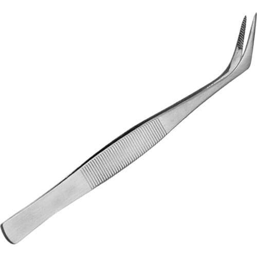 Stainless Steel Curved Pointed Tweezer For Eyelash Extension Precision Lash Adhesive Makeup Tool