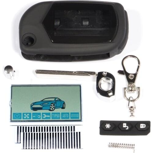 New uncut case for Starline A91 uncut blade fob case cover A91 folding car flip remote + A91 LCD display flexible cable