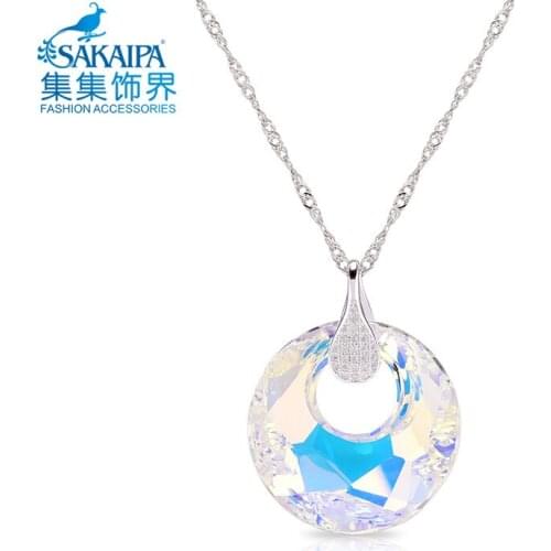Fantastic Dragon Pendant Necklace Silver Color For Women Jewelry Austrian Crystal Necklace Birthday Gift NS139051
