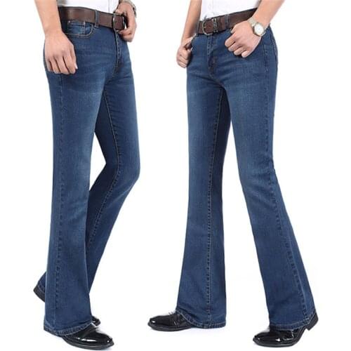 Pantalones vaqueros Acampanados para hombre, Jeans largos de cintura alta, acampanados, temporada primavera